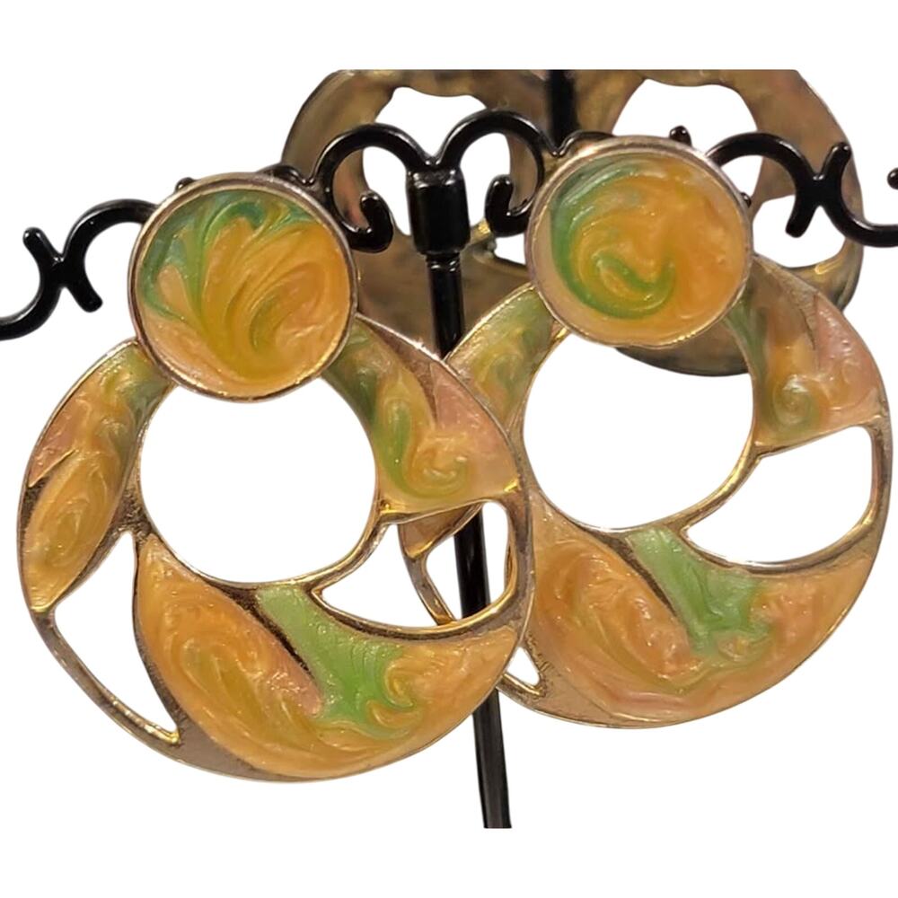 handpainted 2 in one earrings